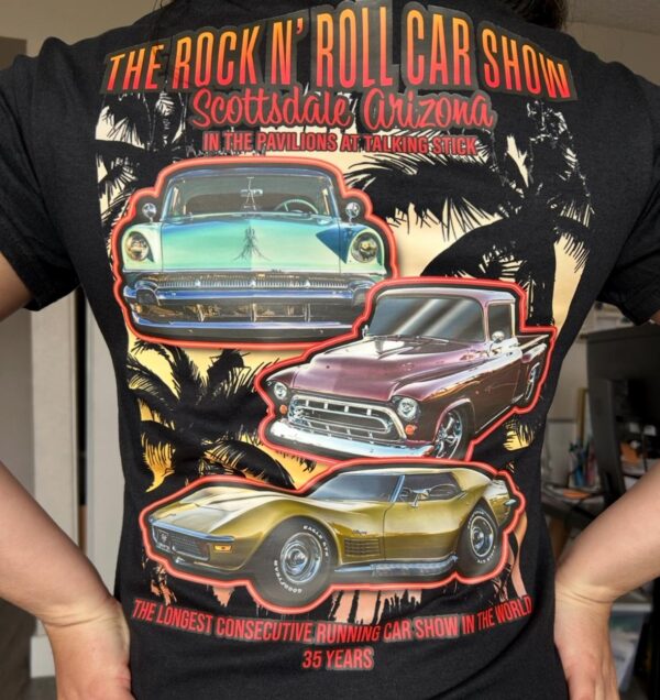 Rock n' Roll Car Show T-Shirt - Image 2
